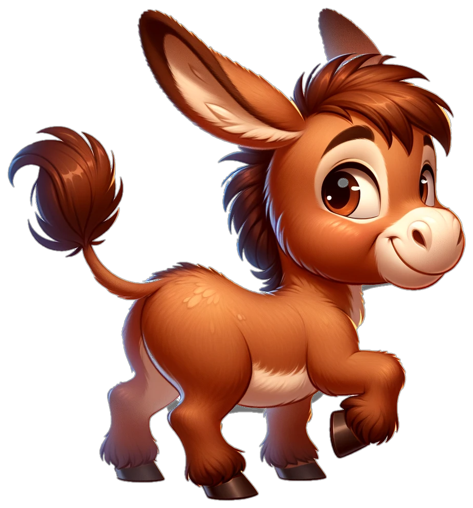 Dusty, the Smart Ass Gifts donkey mascot